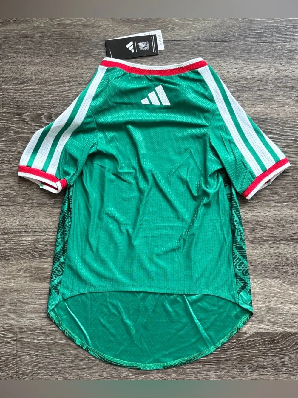 adidas Green Mexico Dog Soccer Jersey with Red & White Trim